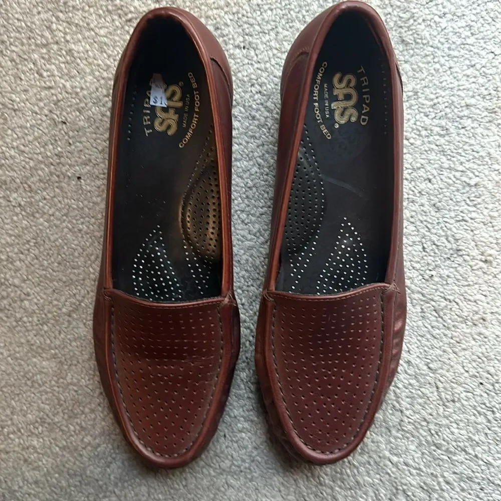 SAS Saavy Leather Loafers in Russet
